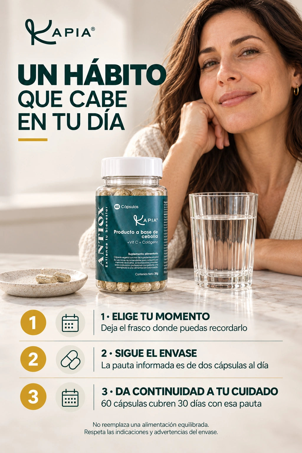 Antiox Kapia · Uso y continuidad · propuesta sin plantas