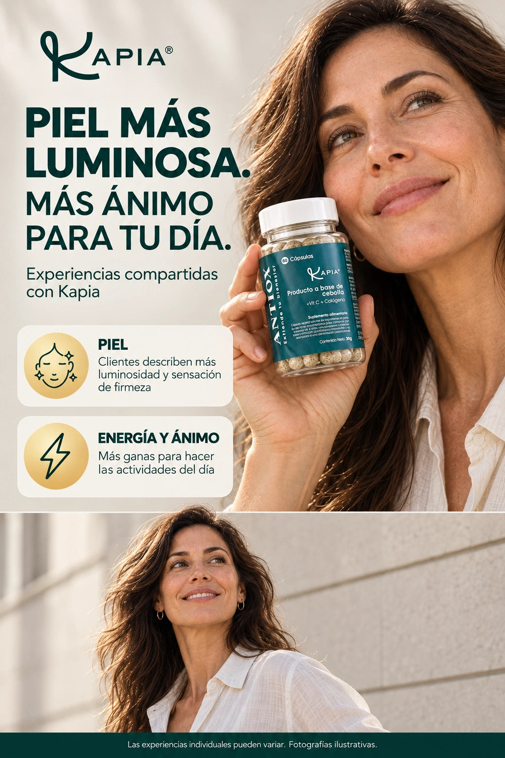 Antiox Kapia · Piel, energía y ánimo · propuesta sin plantas